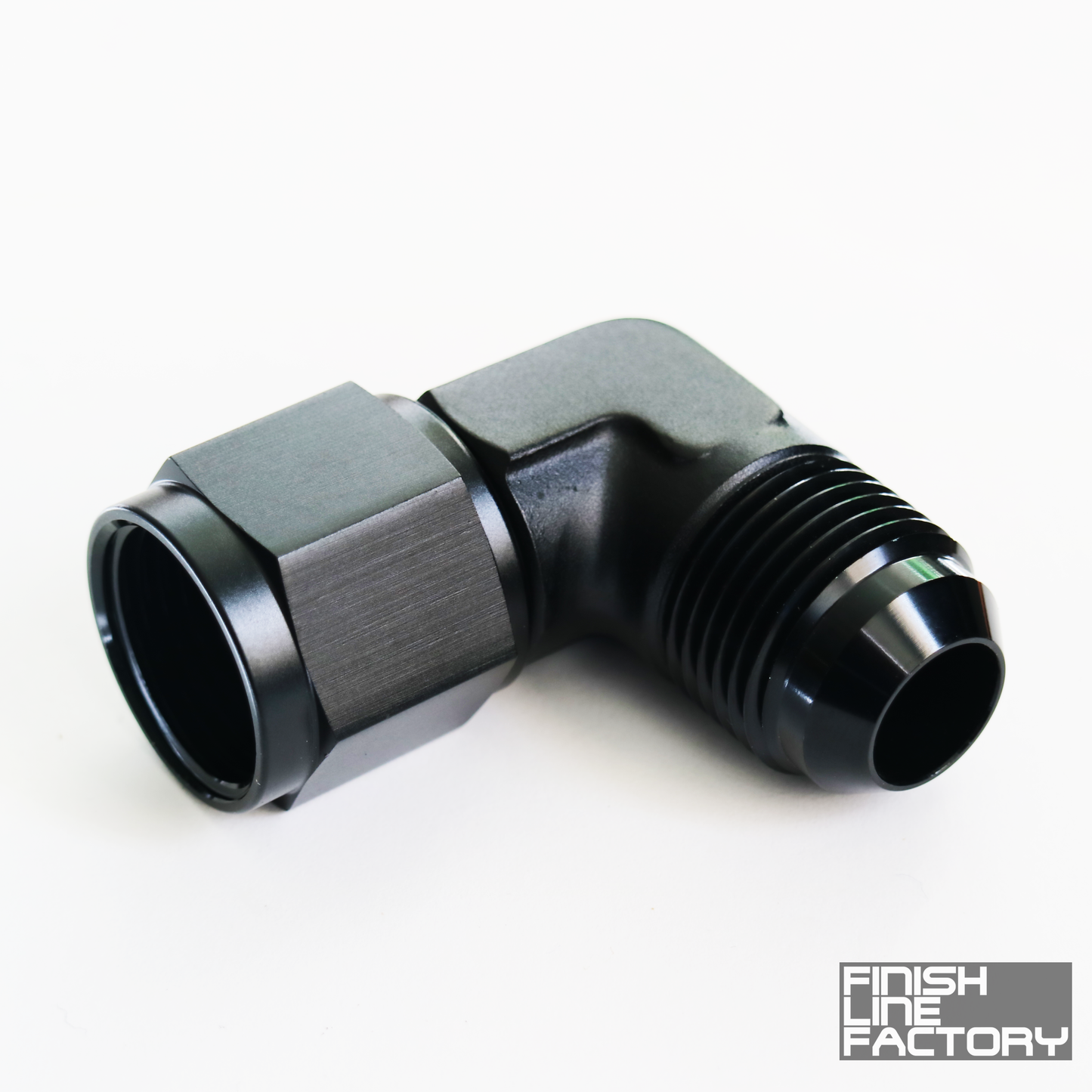 FLF AN Male to AN Female Swivel Adapter - 90 Degree