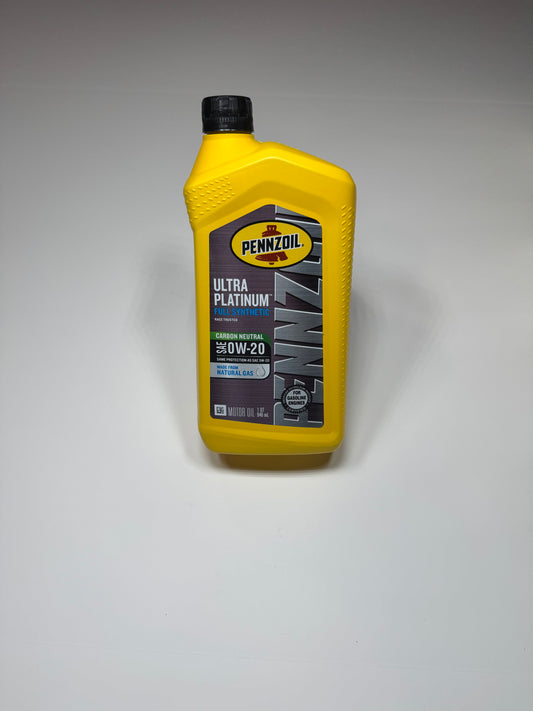 Pennzoil Ultra Platinum Full Synthetic 0W-20 Oil - 1 Quart